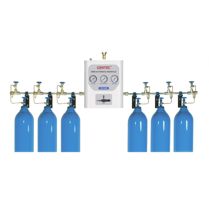 Hệ thống chia khí y tế bán tự động hiển thị áp suất